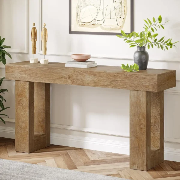 Farmhouse Console Table, Narrow Table for versatile room locations