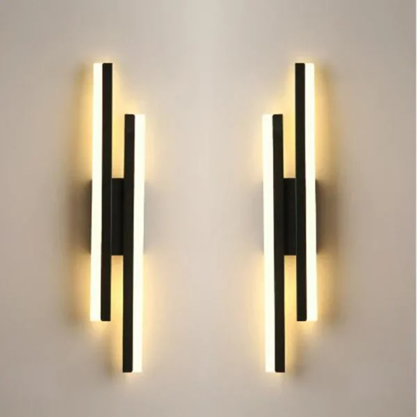 LED Wall Lamp Wall Sconces Copper Line Pipe Acrylic Lampshade